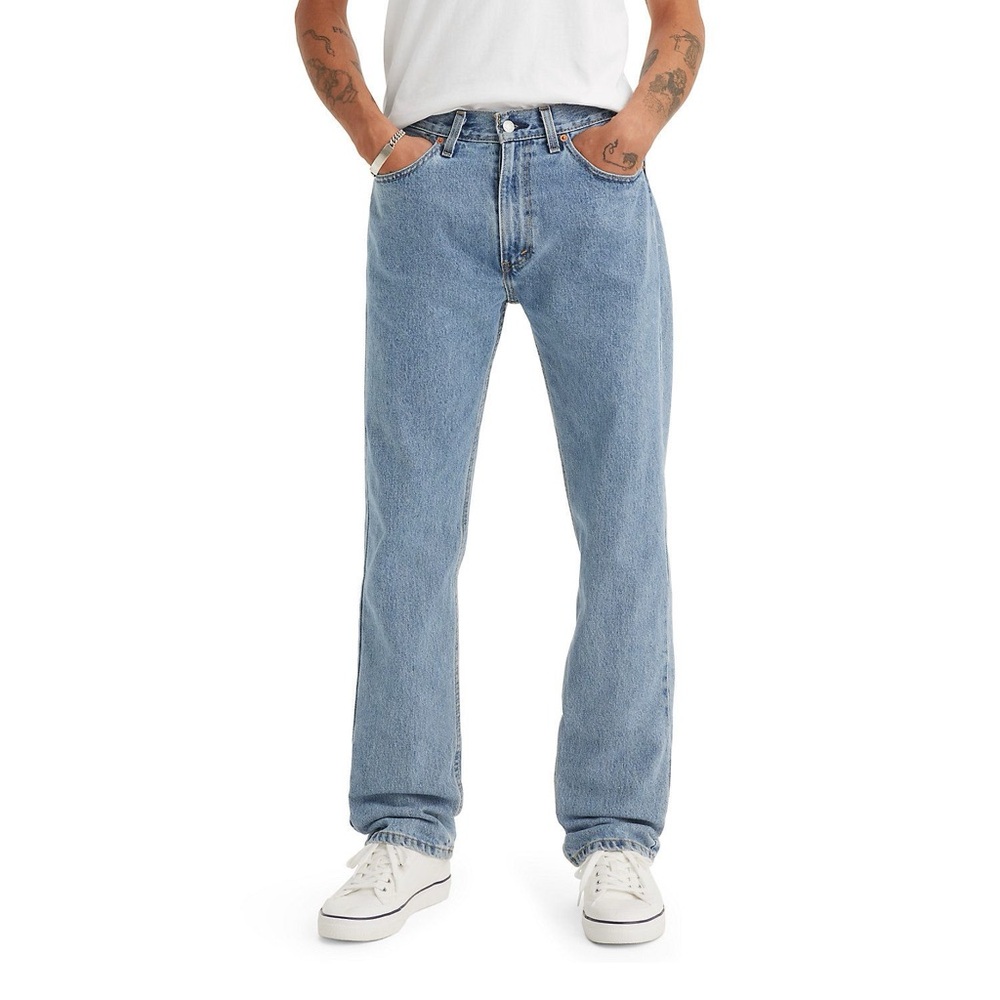 Levi's 505 Red Tab Denim Pants Light Blue Men's Straight-Leg Jeans 42x32 EUC